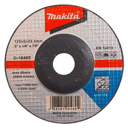 TARCZA SZLIFIERSKA DO METAL 125x6mm D-18465 MAKITA