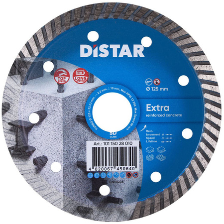 Tarcza diamentowa tnąca do betonu 125mm Turbo Extra DISTAR