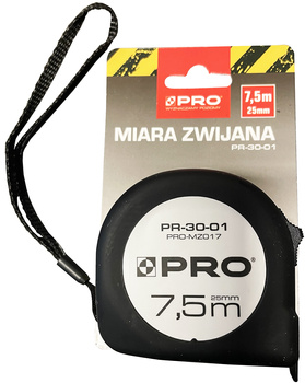 Miara zwijana 7,5m 25mm metrówka miarka PR-30-01 PRO