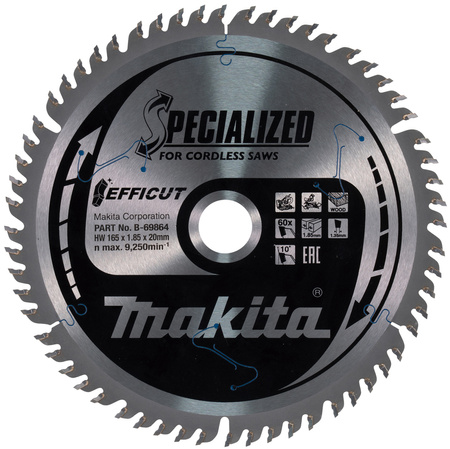 Tarcza tnąca Efficut 165x20mm 60Z B-69864 Makita