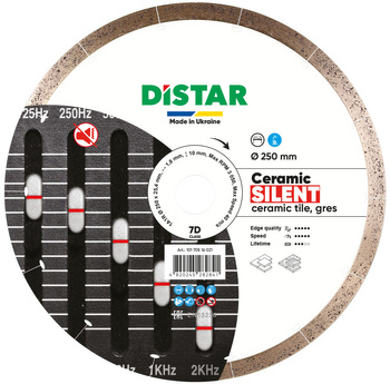 Tarcza diamentowa tnąca 250mm Cicha Ceramic Silent DISTAR